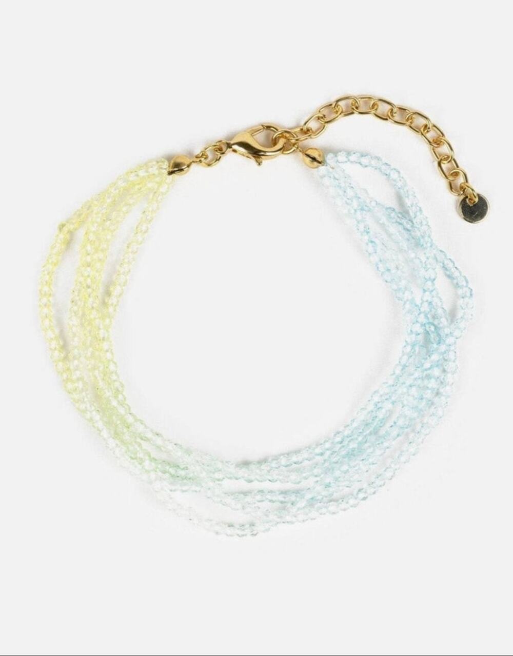 Neon Ombre Multi Layered Color Glass Bead Bracelet